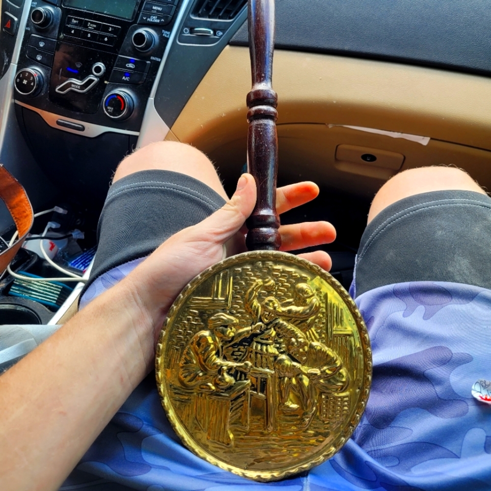 Vintage Brass Wall Pocket